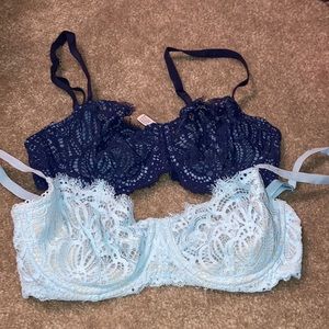 Victoria’s Secret Dream Angels Lace Unlined push up without padding bra bundle